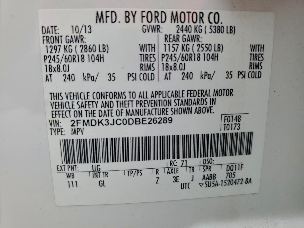 2013 FORD EDGE