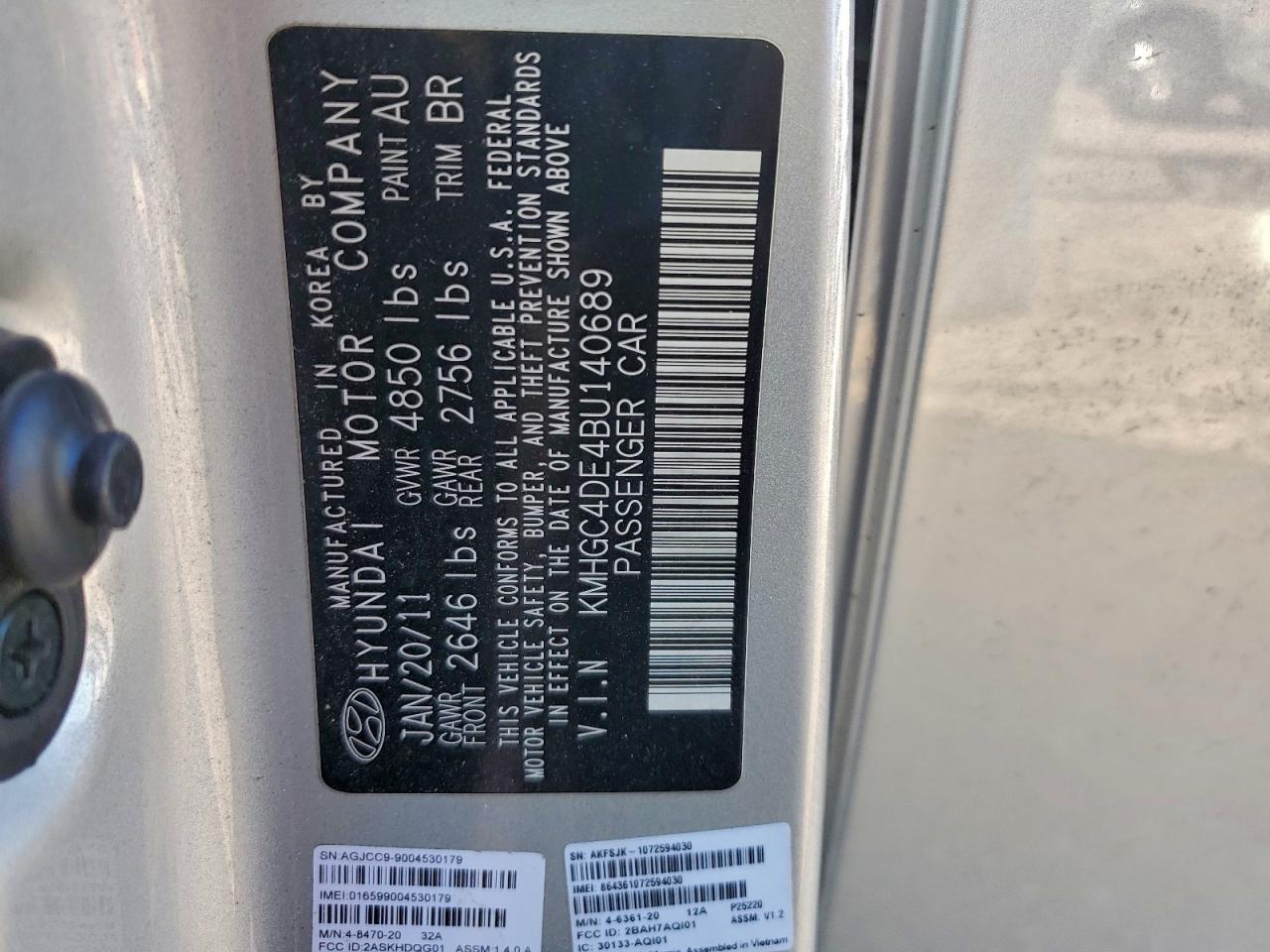 2011 HYUNDAI GENESIS