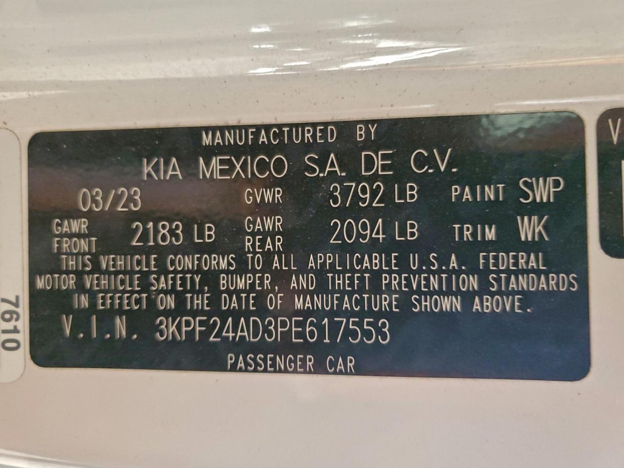 2023 KIA FORTE