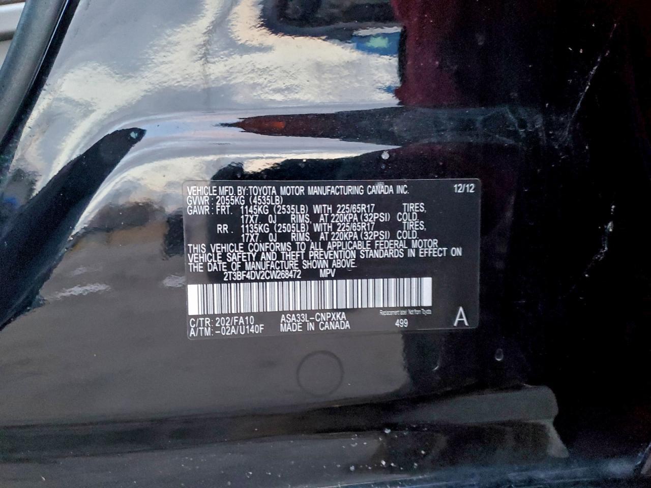 2012 TOYOTA RAV4