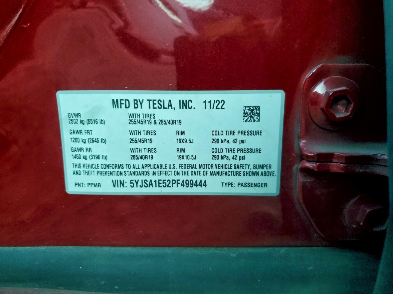 2023 TESLA MODEL S