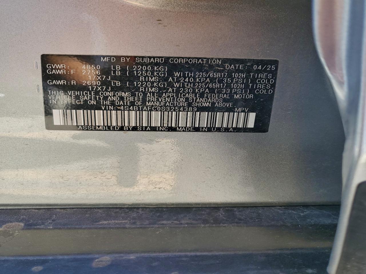 2025 SUBARU Outback