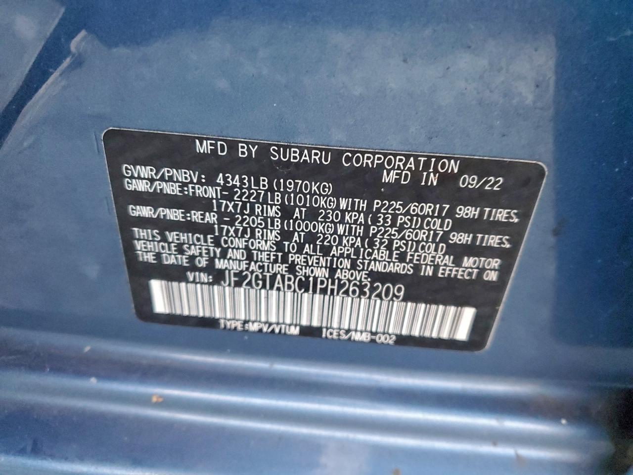 2023 SUBARU Crosstrek