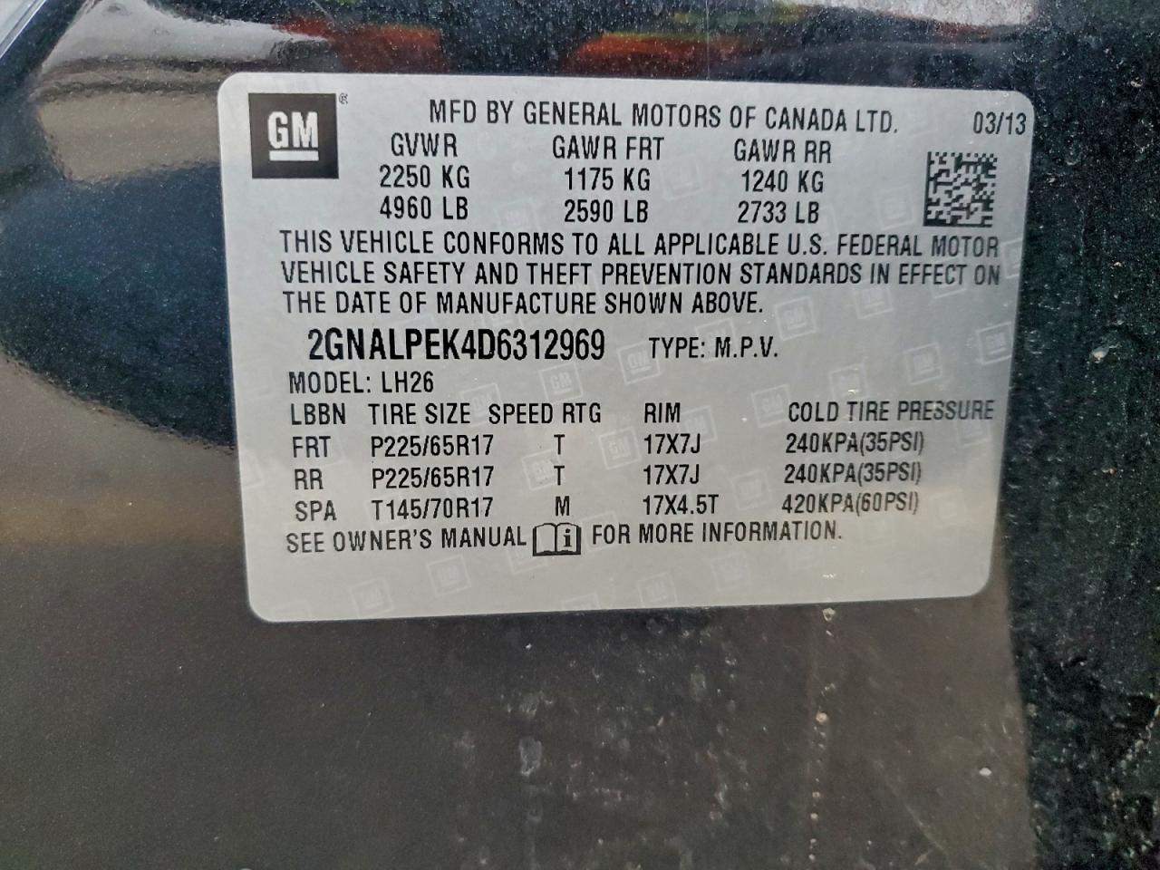 2013 CHEVROLET EQUINOX