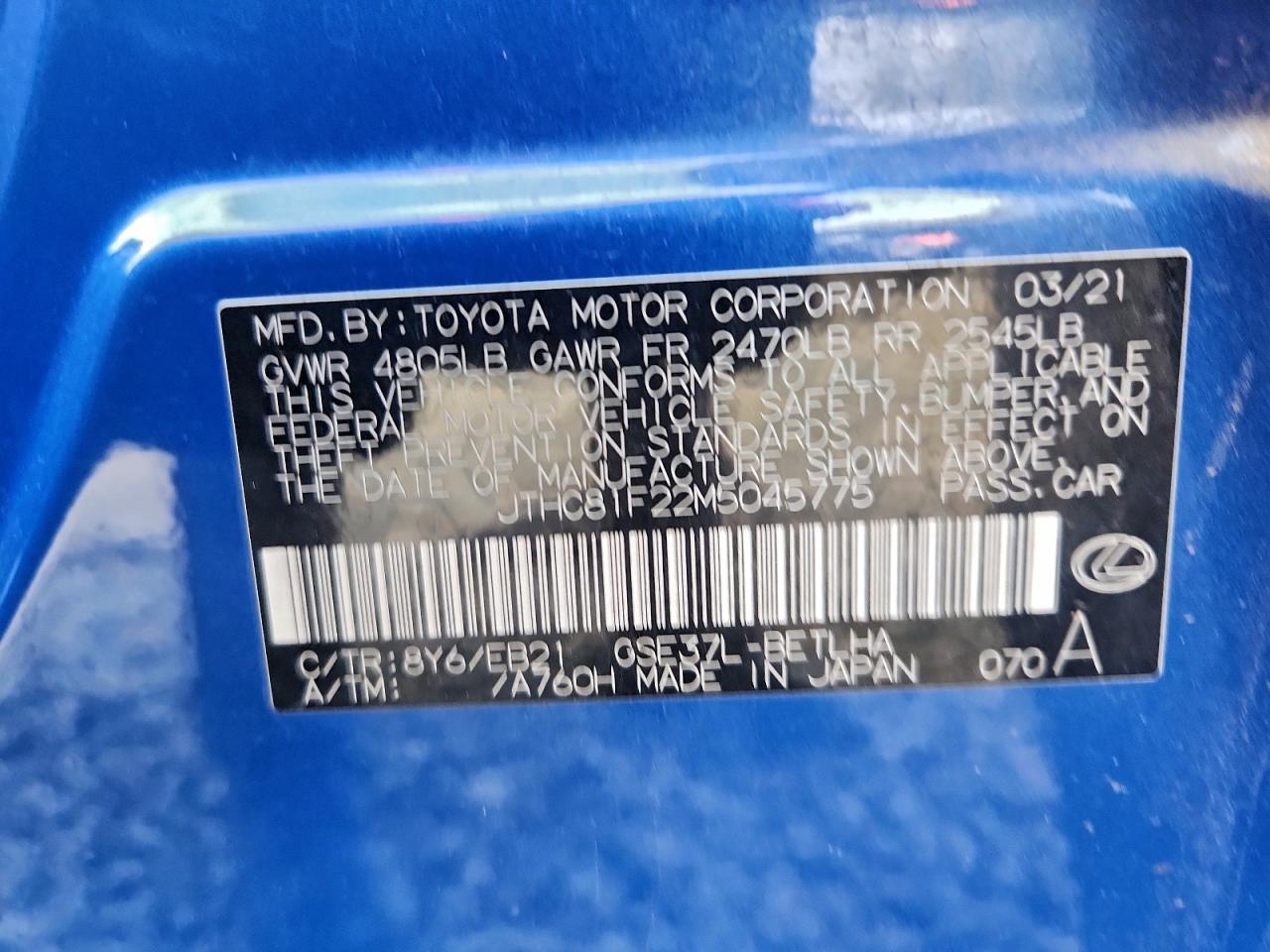 2021 LEXUS IS 300