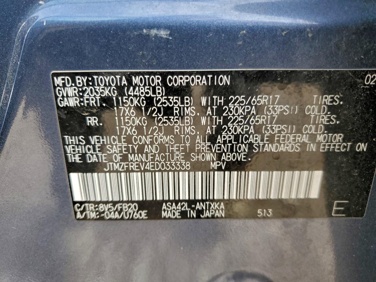 2014 TOYOTA RAV4
