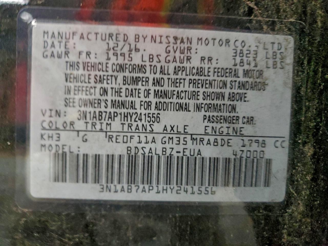 2017 NISSAN SENTRA