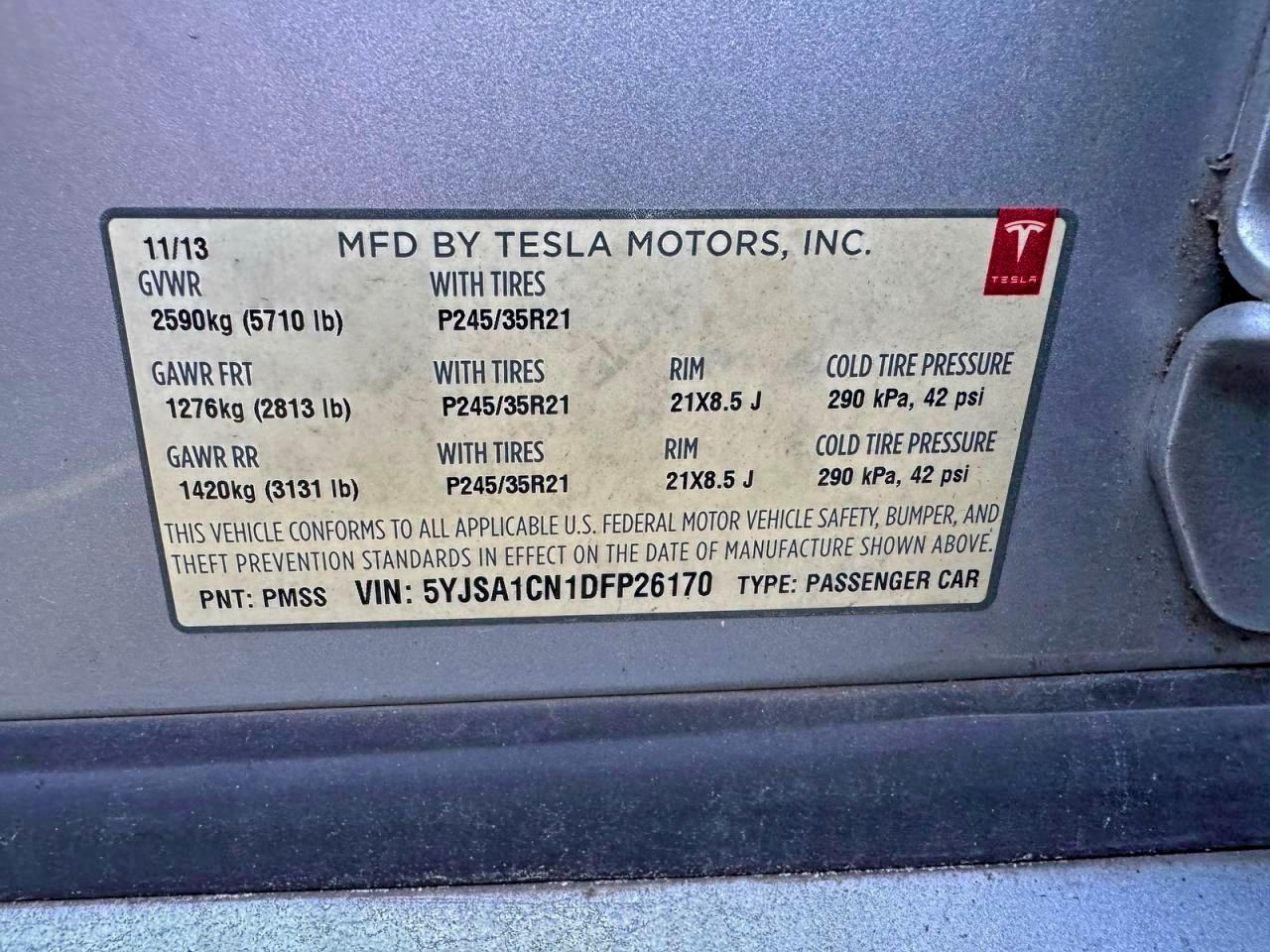 2013 TESLA MODEL S