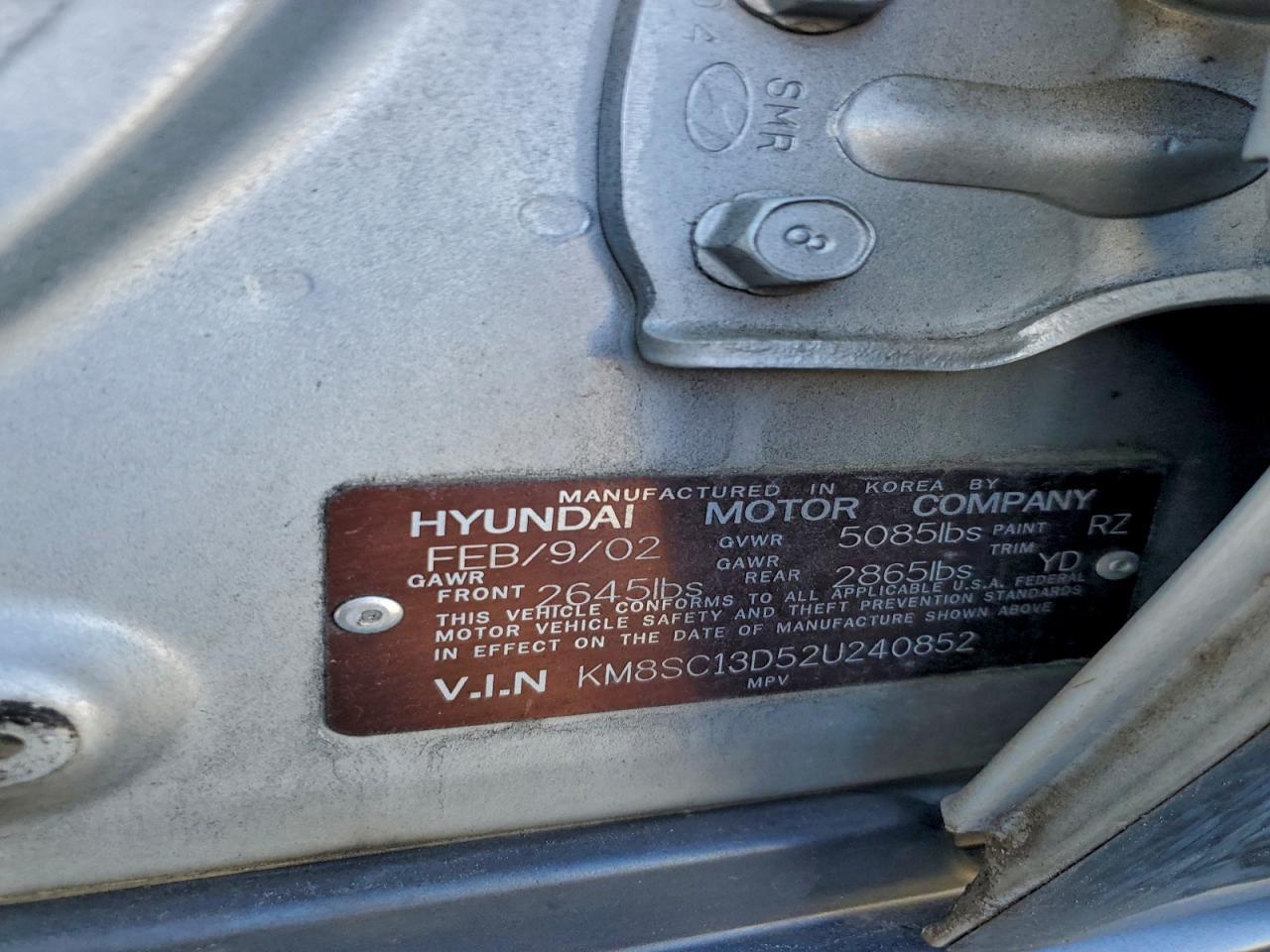 2002 HYUNDAI SANTA FE