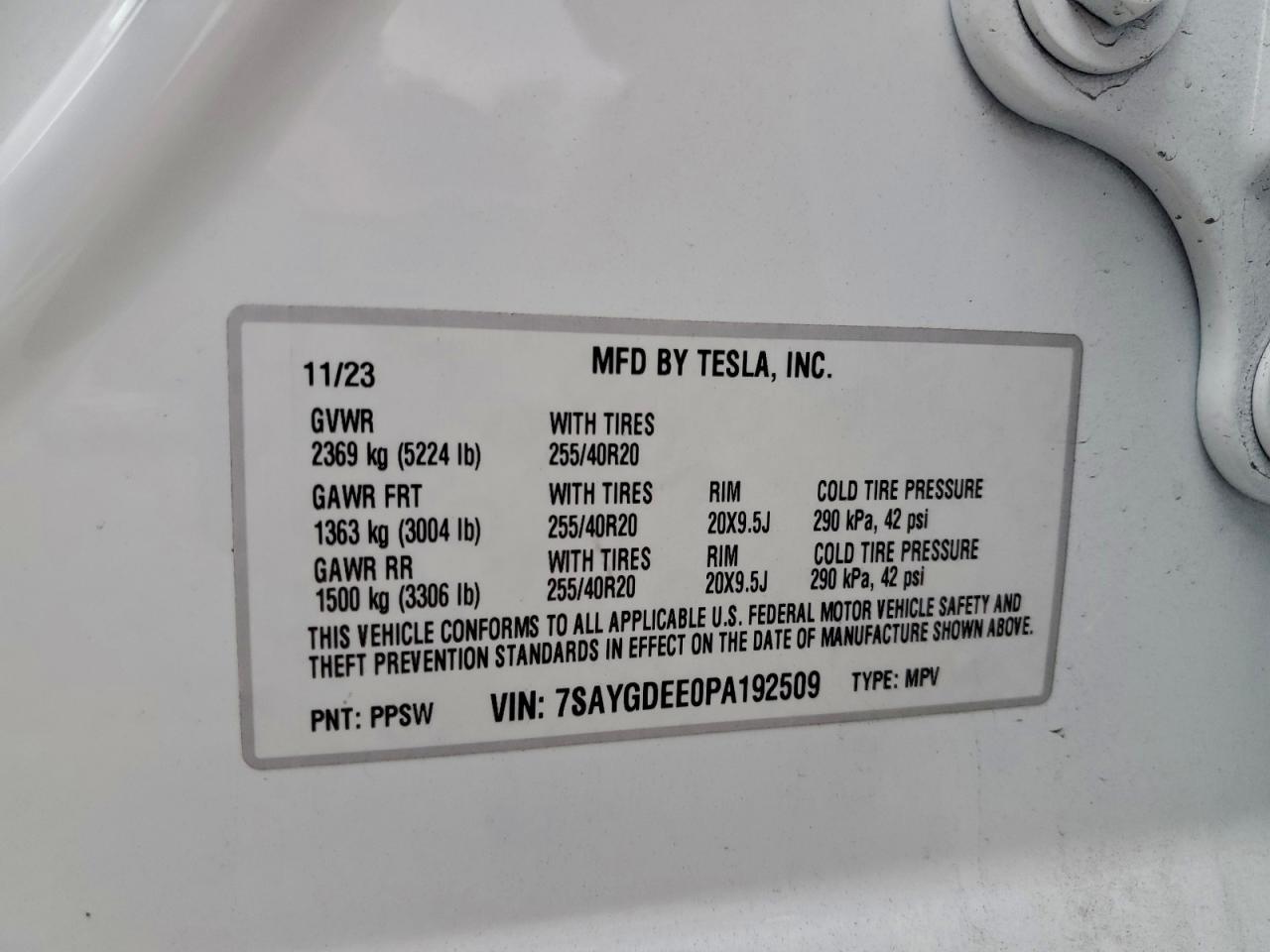 2023 TESLA MODEL Y