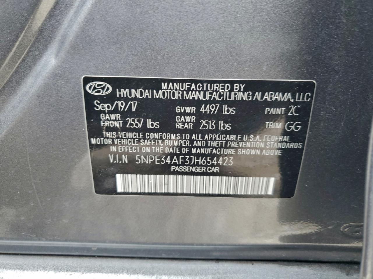 2018 HYUNDAI SONATA