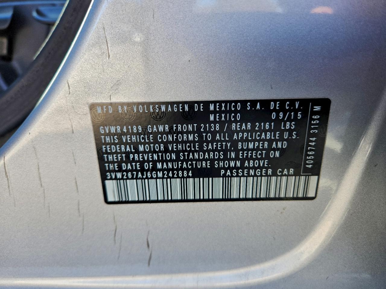 2016 VOLKSWAGEN JETTA