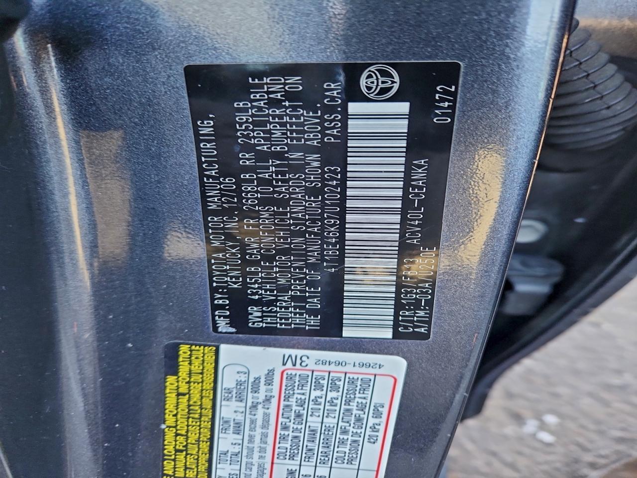 2007 TOYOTA CAMRY