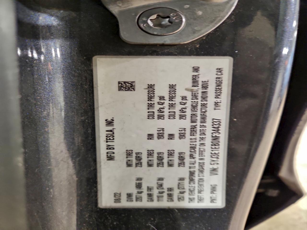 2022 TESLA MODEL 3