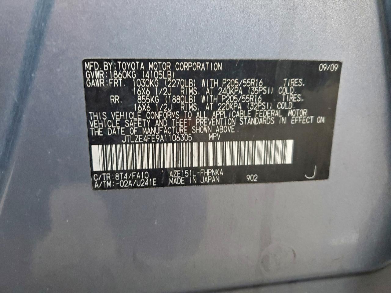 2010 TOYOTA SCION