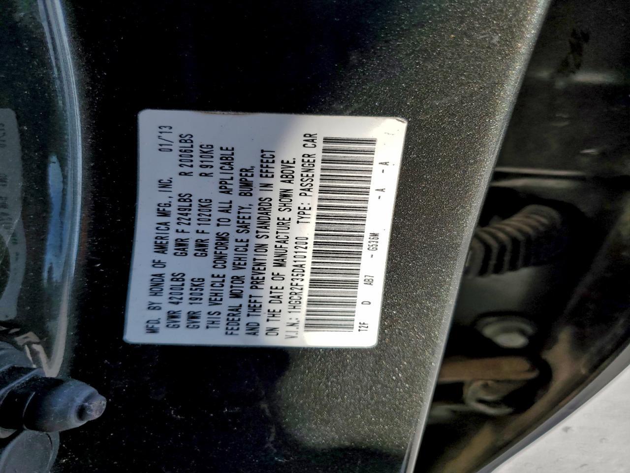2013 HONDA ACCORD