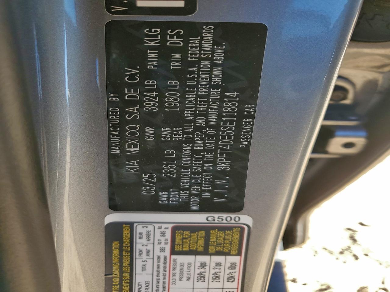2025 KIA K4