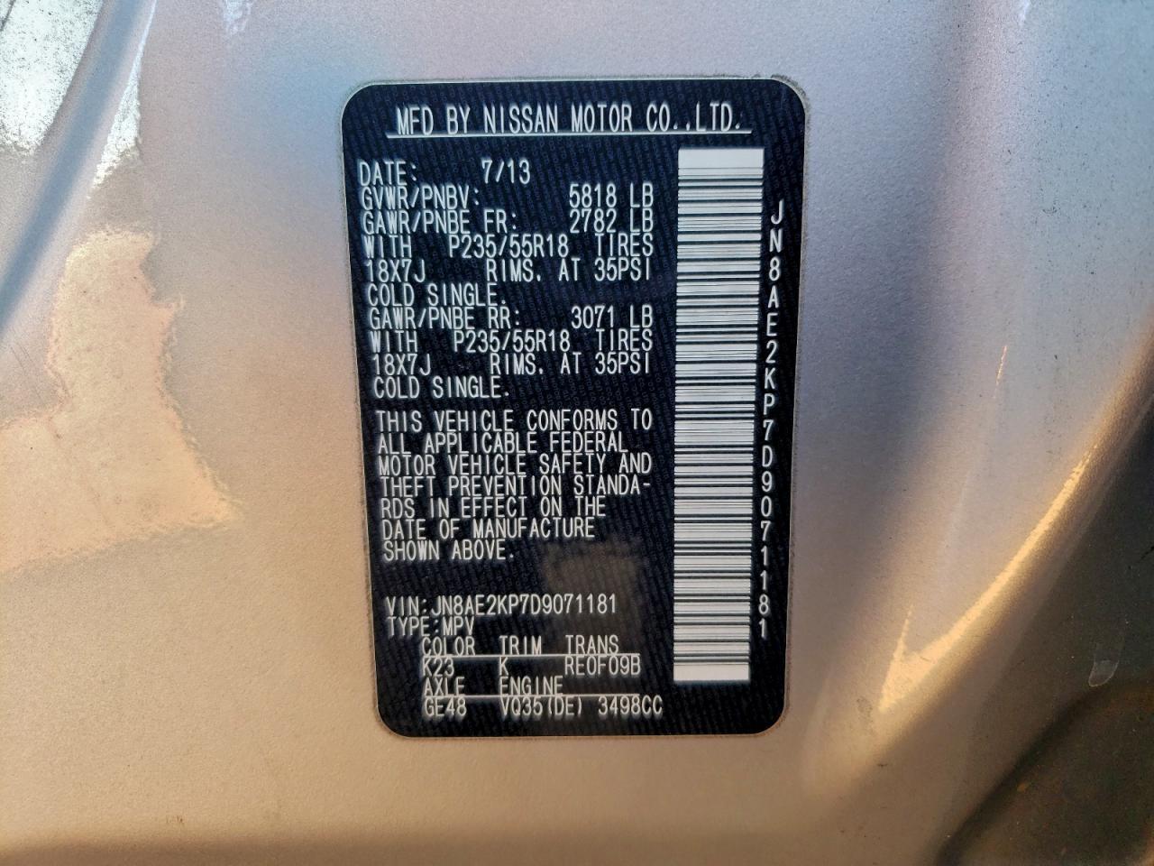 2013 NISSAN Quest