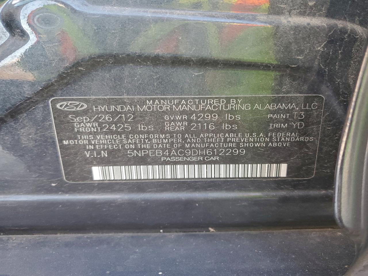 2013 HYUNDAI SONATA