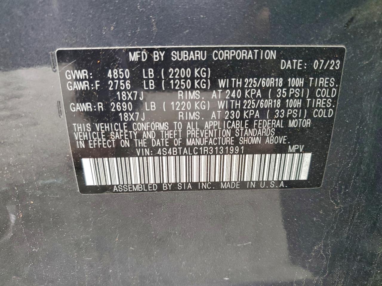 2024 SUBARU Outback