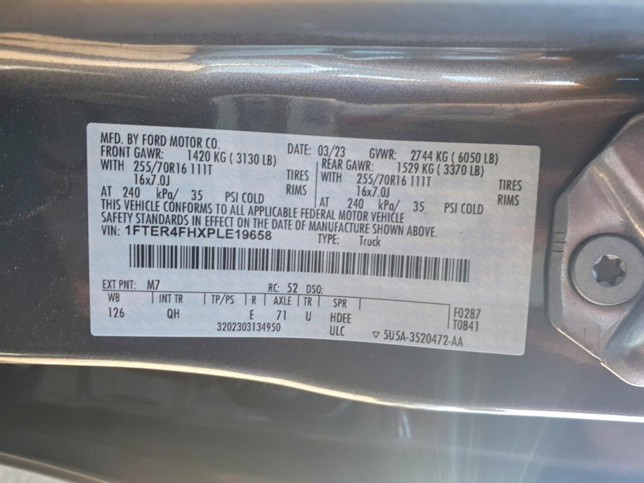 2023 FORD RANGER