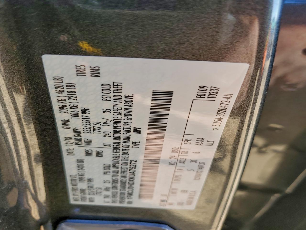 2019 FORD ESCAPE