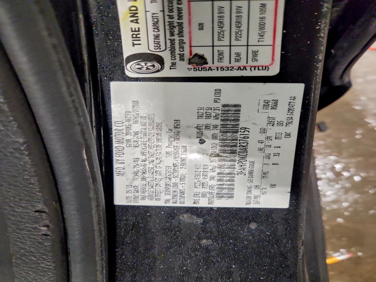 2010 FORD FUSION