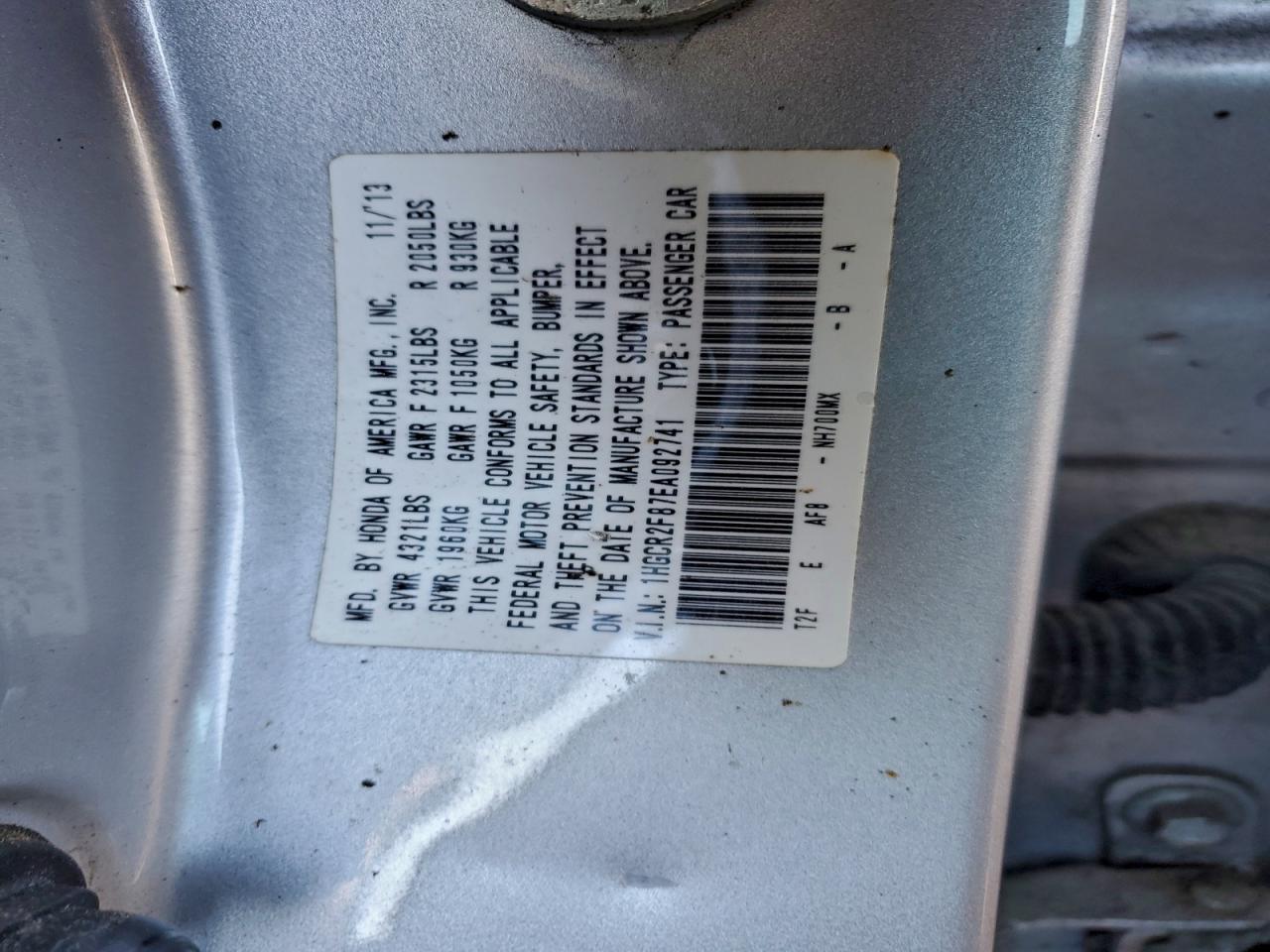 2014 HONDA ACCORD