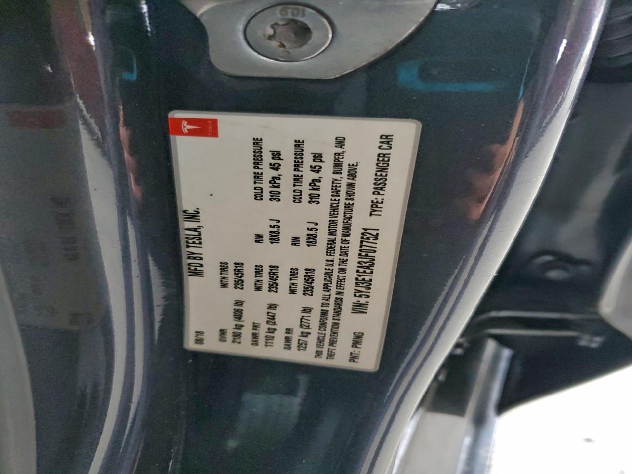 2018 TESLA MODEL 3