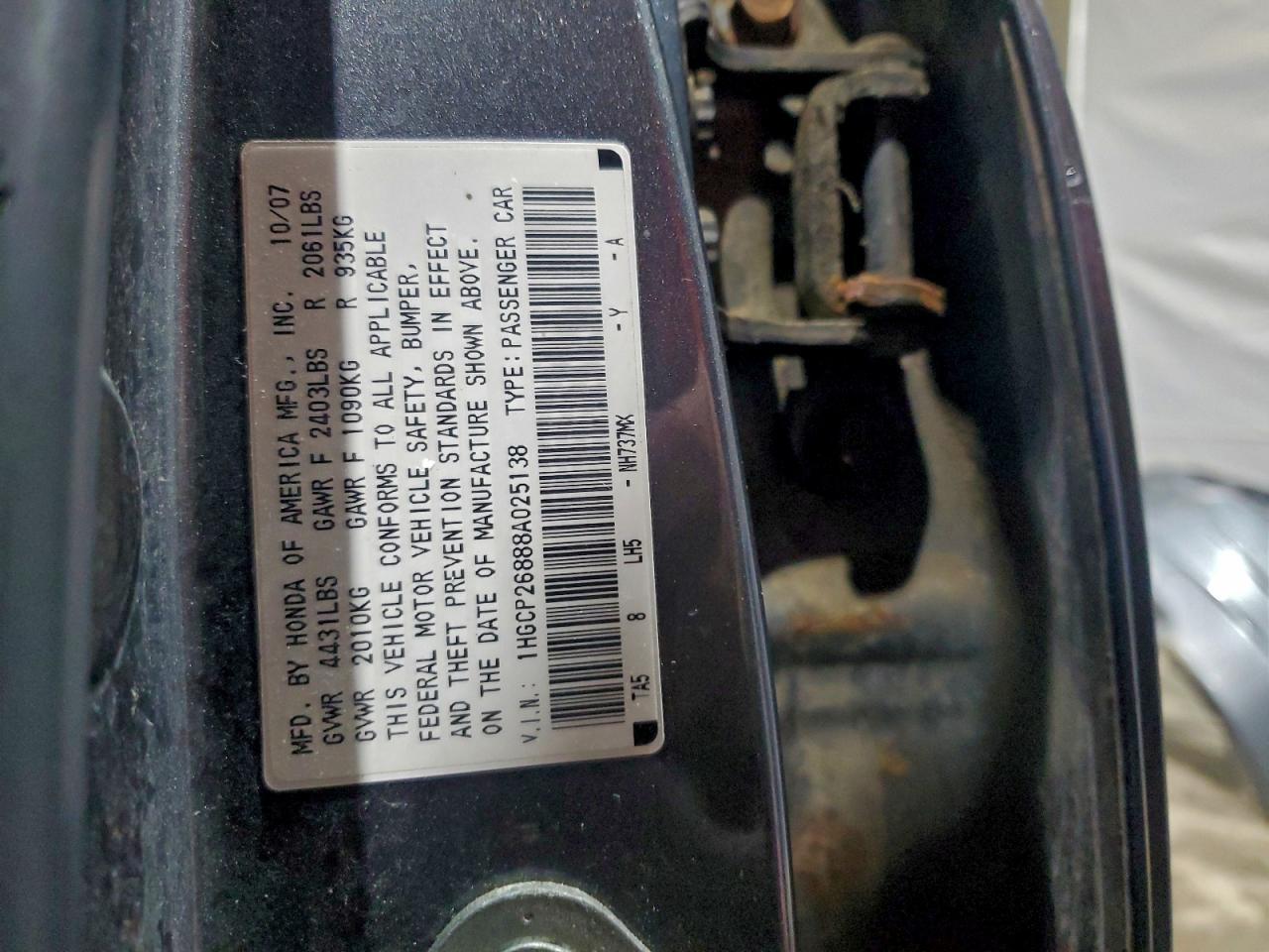 2008 HONDA ACCORD