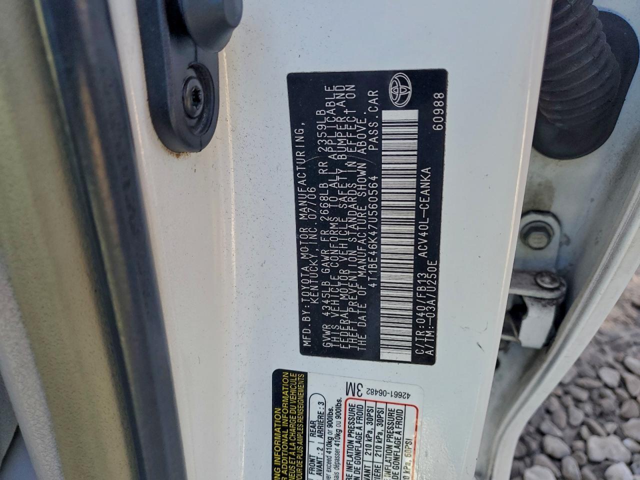 2007 TOYOTA CAMRY