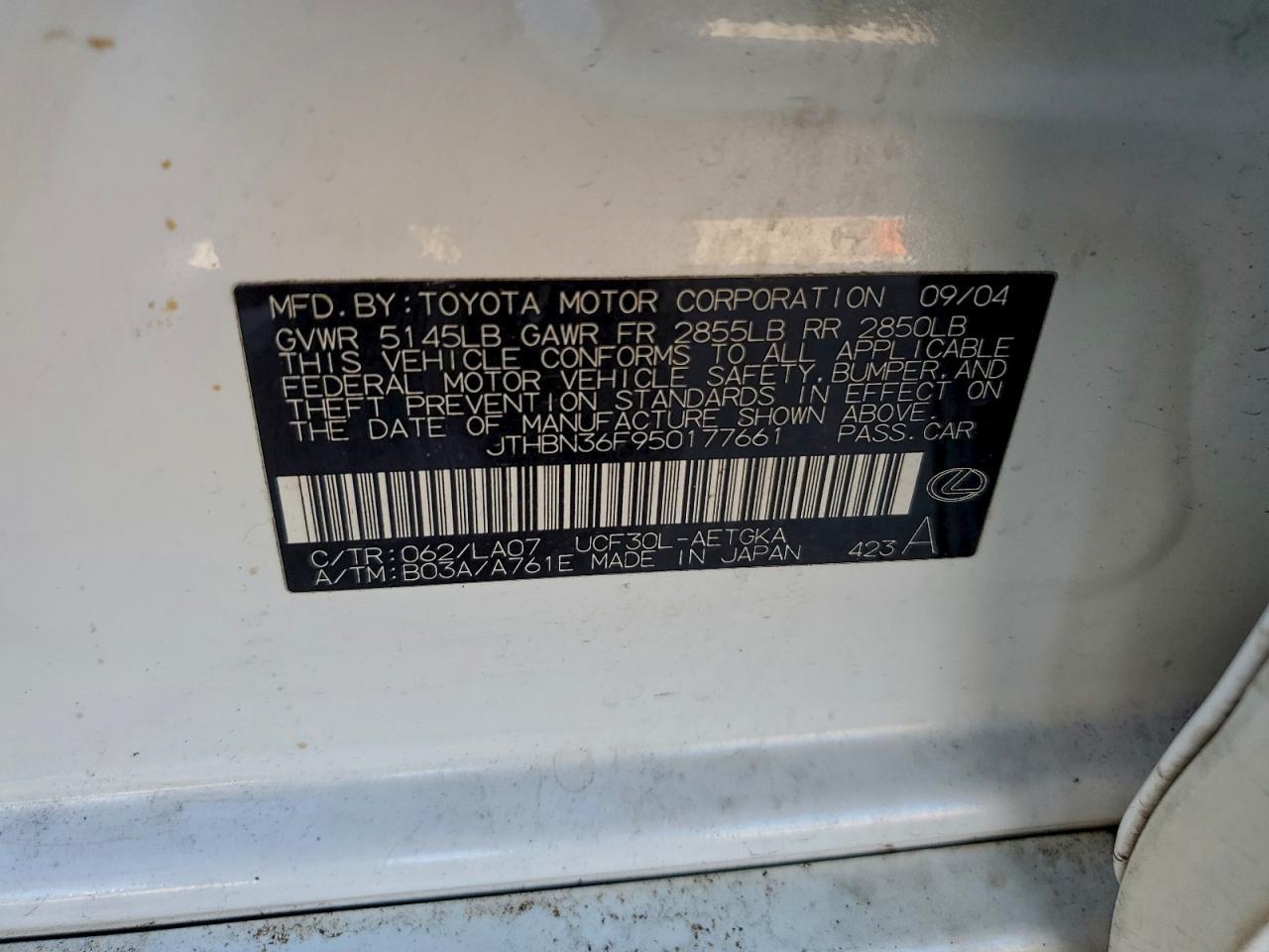 2005 LEXUS Ls 430