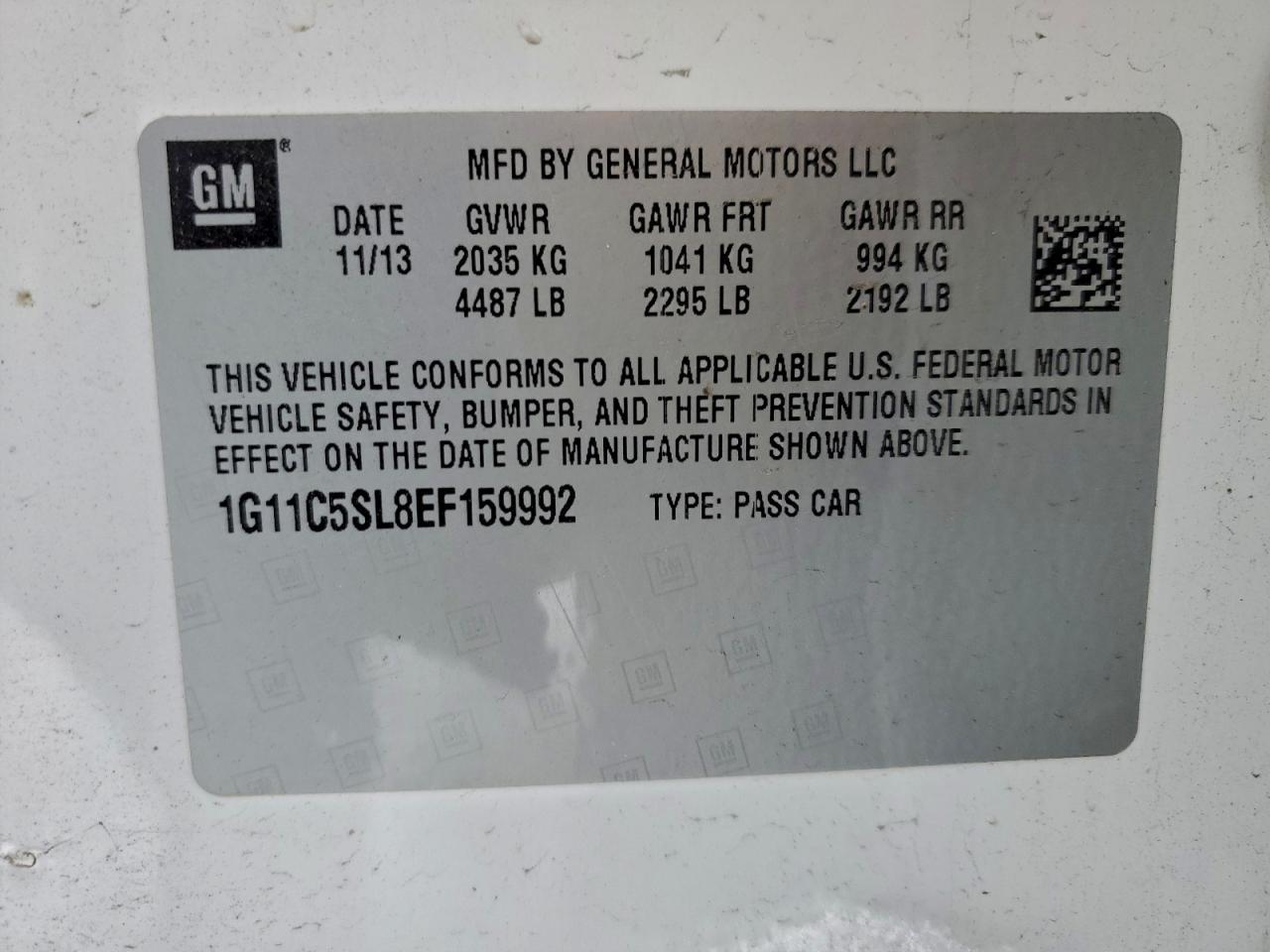 2014 CHEVROLET MALIBU