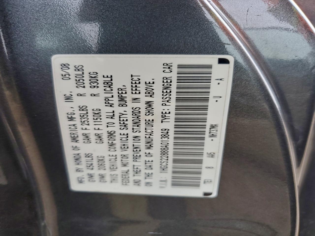 2008 HONDA ACCORD