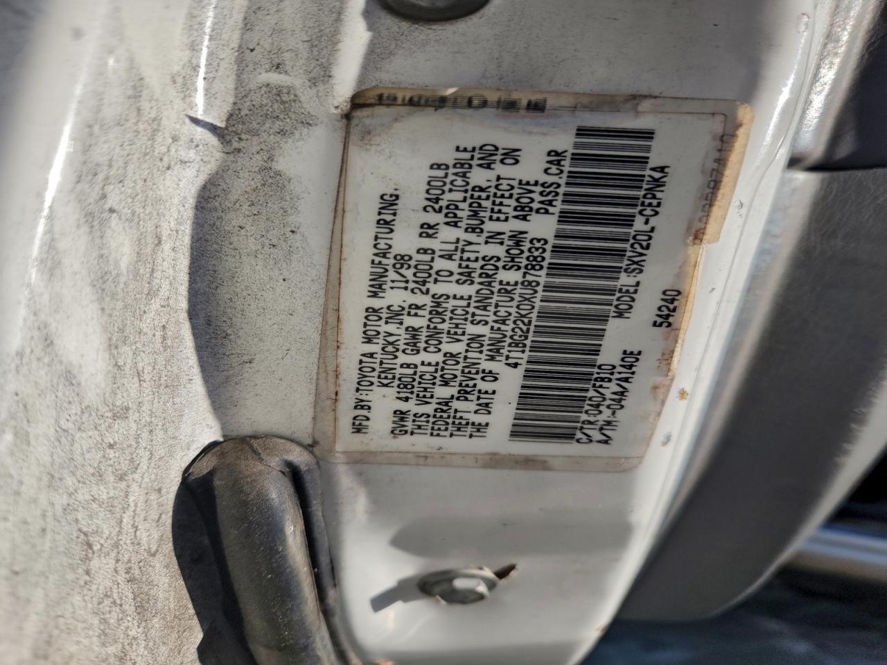 1999 TOYOTA CAMRY