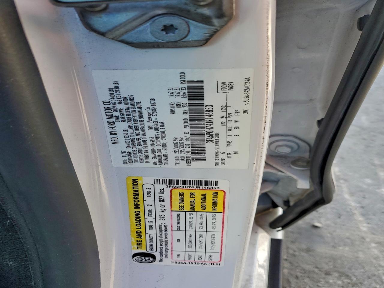 2018 FORD FUSION