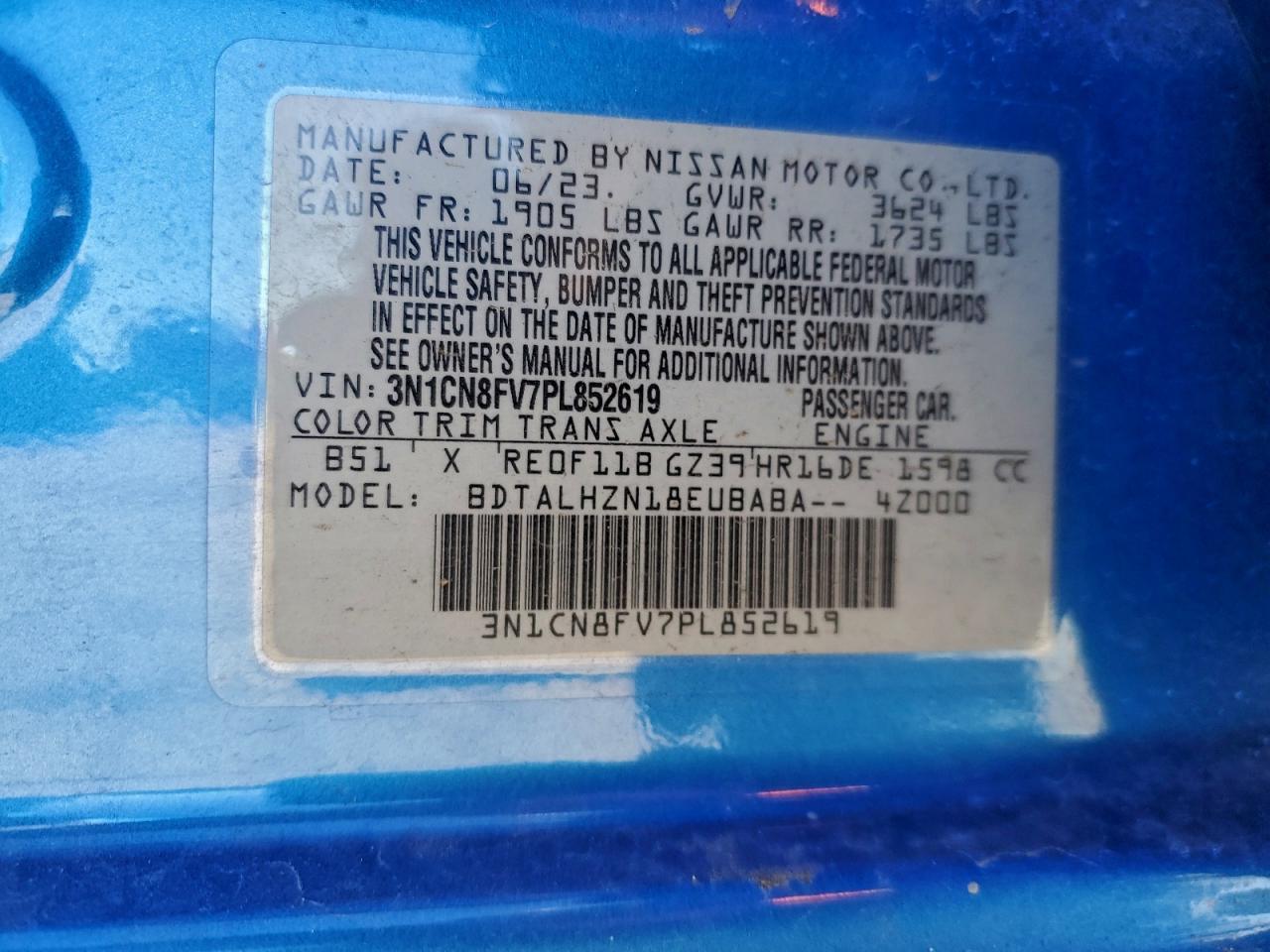 2023 NISSAN VERSA