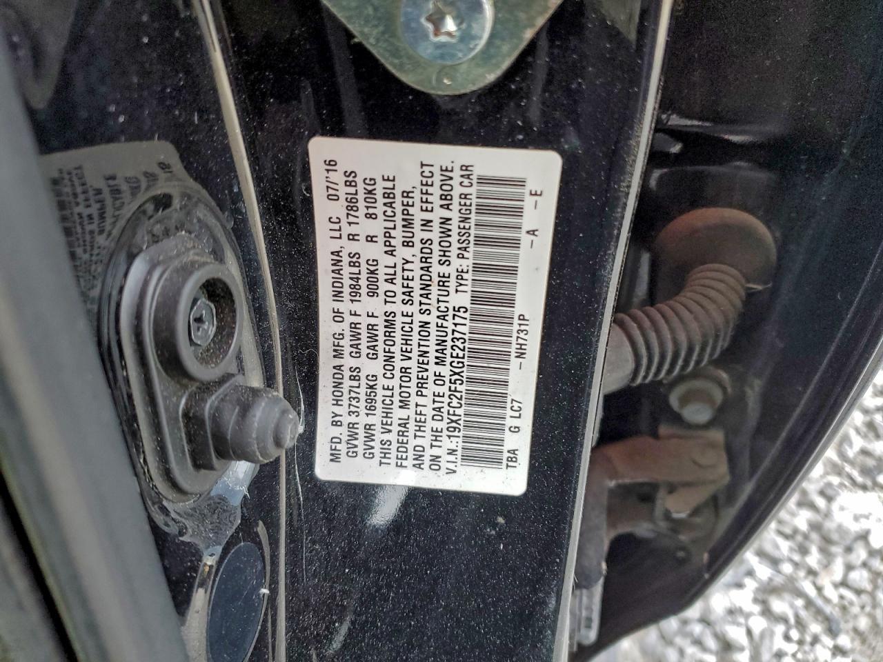 2016 HONDA CIVIC