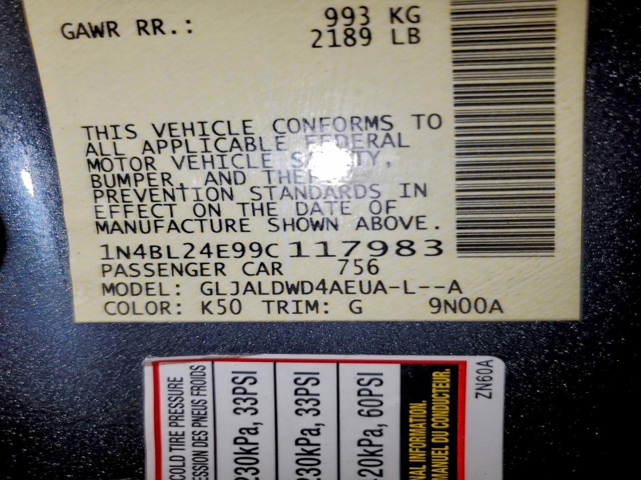 2009 NISSAN ALTIMA