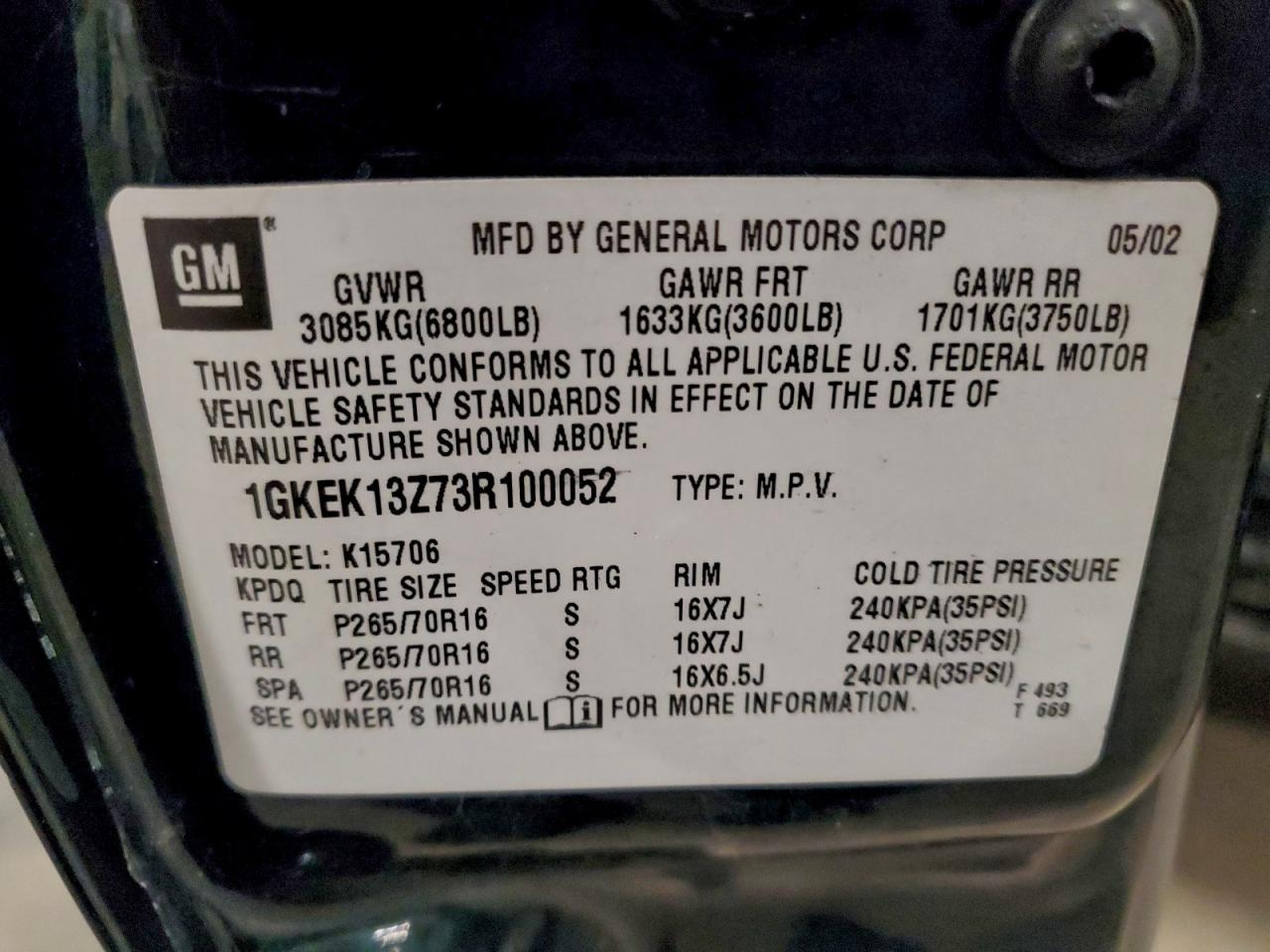 2003 GMC Yukon