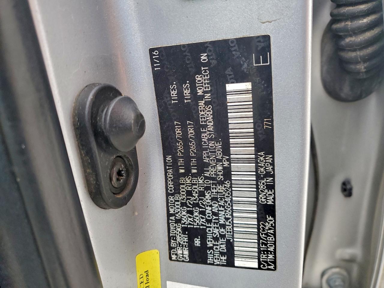 2016 TOYOTA 4Runner