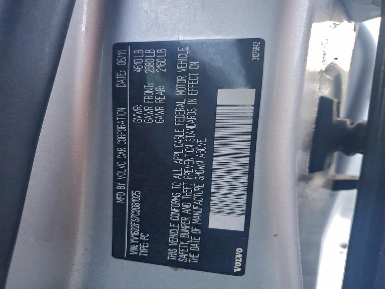 2012 VOLVO S60