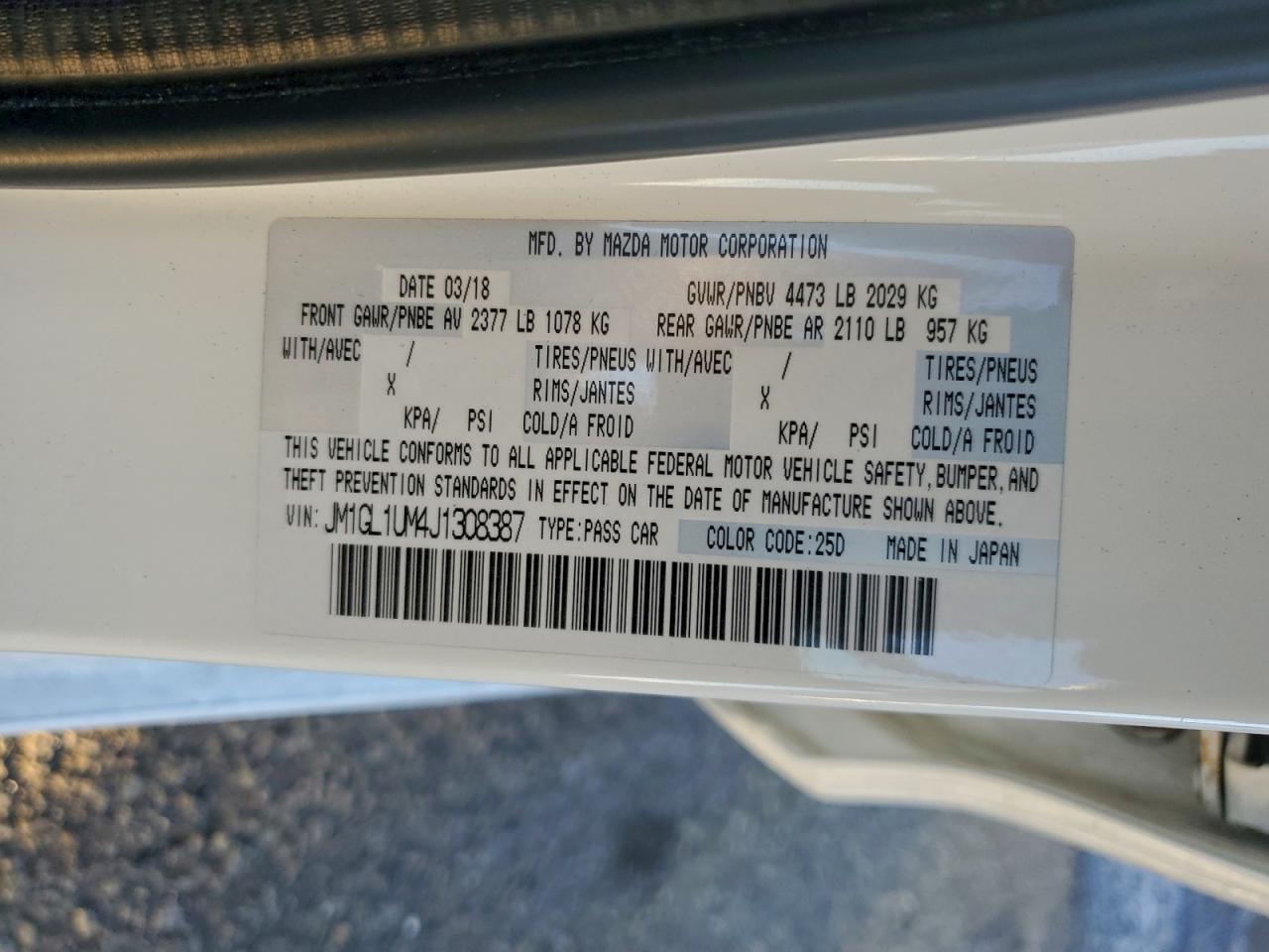 2018 MAZDA 6