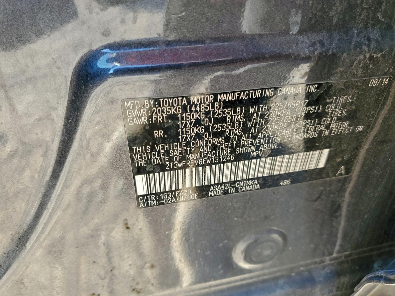 2015 TOYOTA RAV4