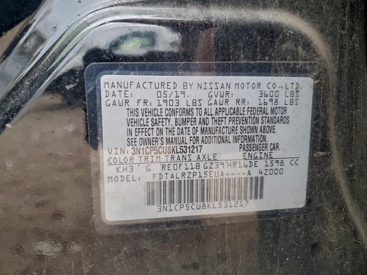 2019 NISSAN KICKS