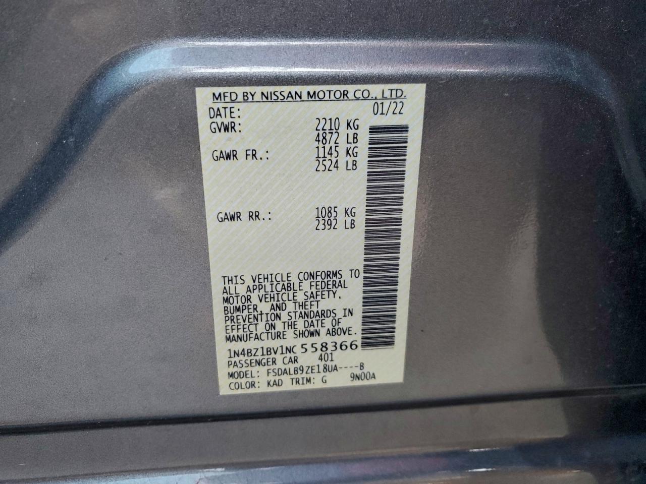 2022 NISSAN LEAF
