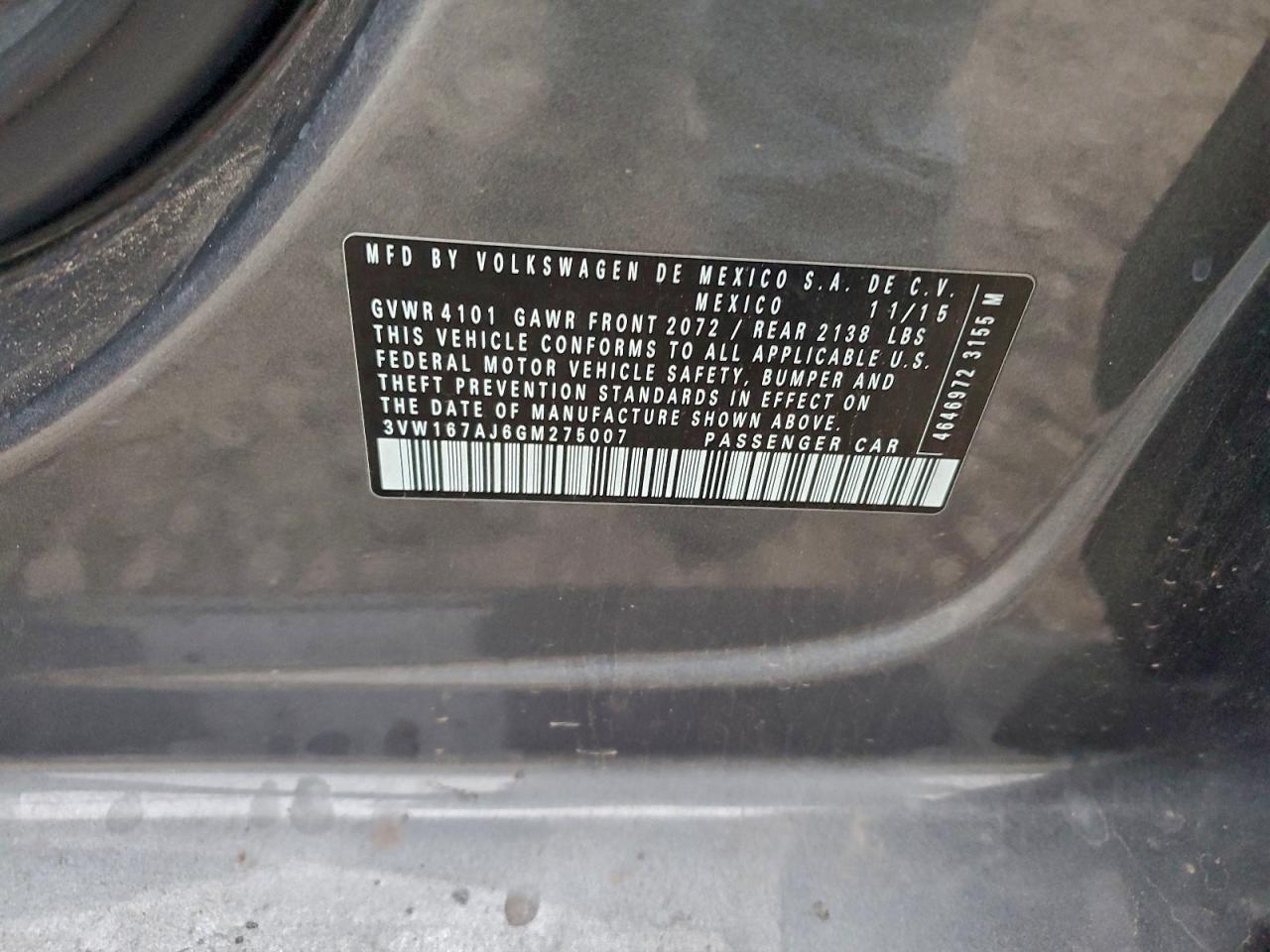 2016 VOLKSWAGEN JETTA