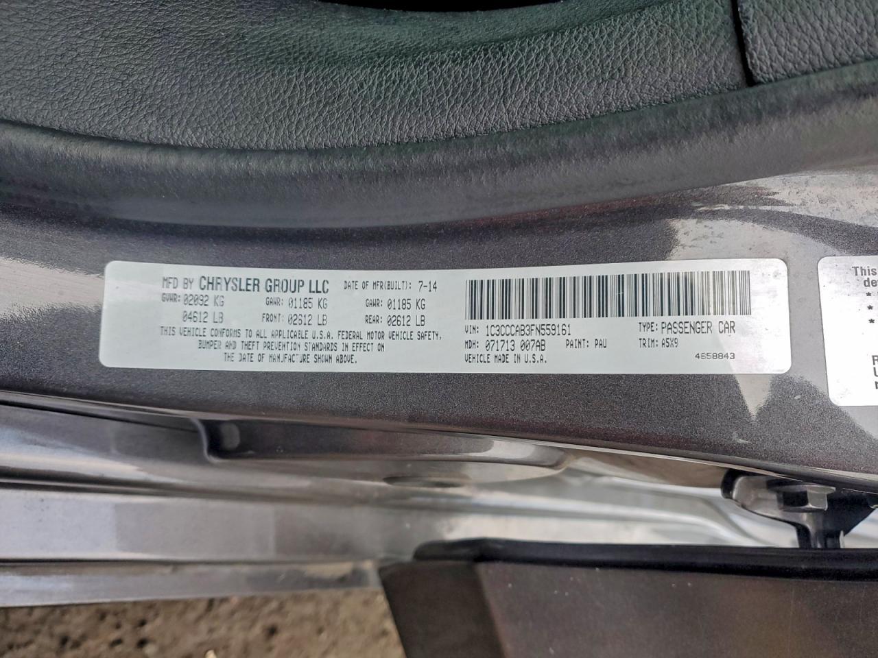 2015 CHRYSLER 200