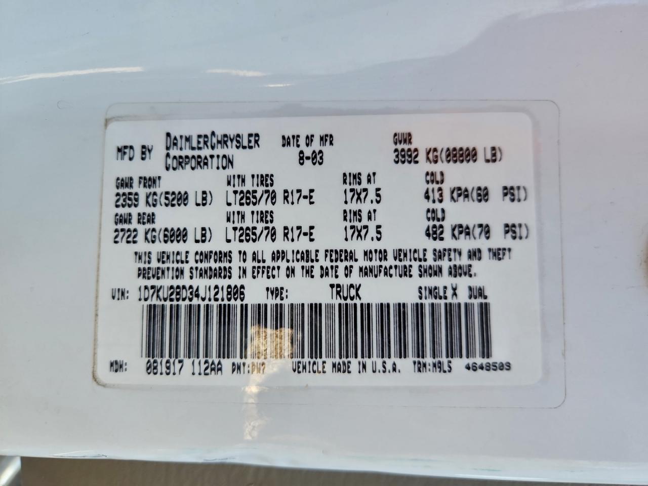 2004 DODGE Ram 2500