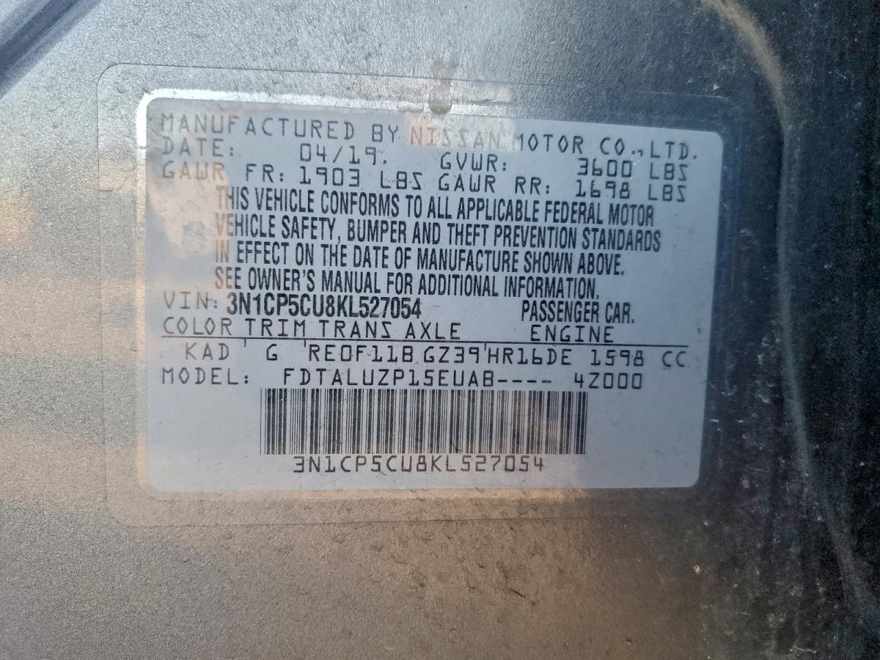 2019 NISSAN KICKS